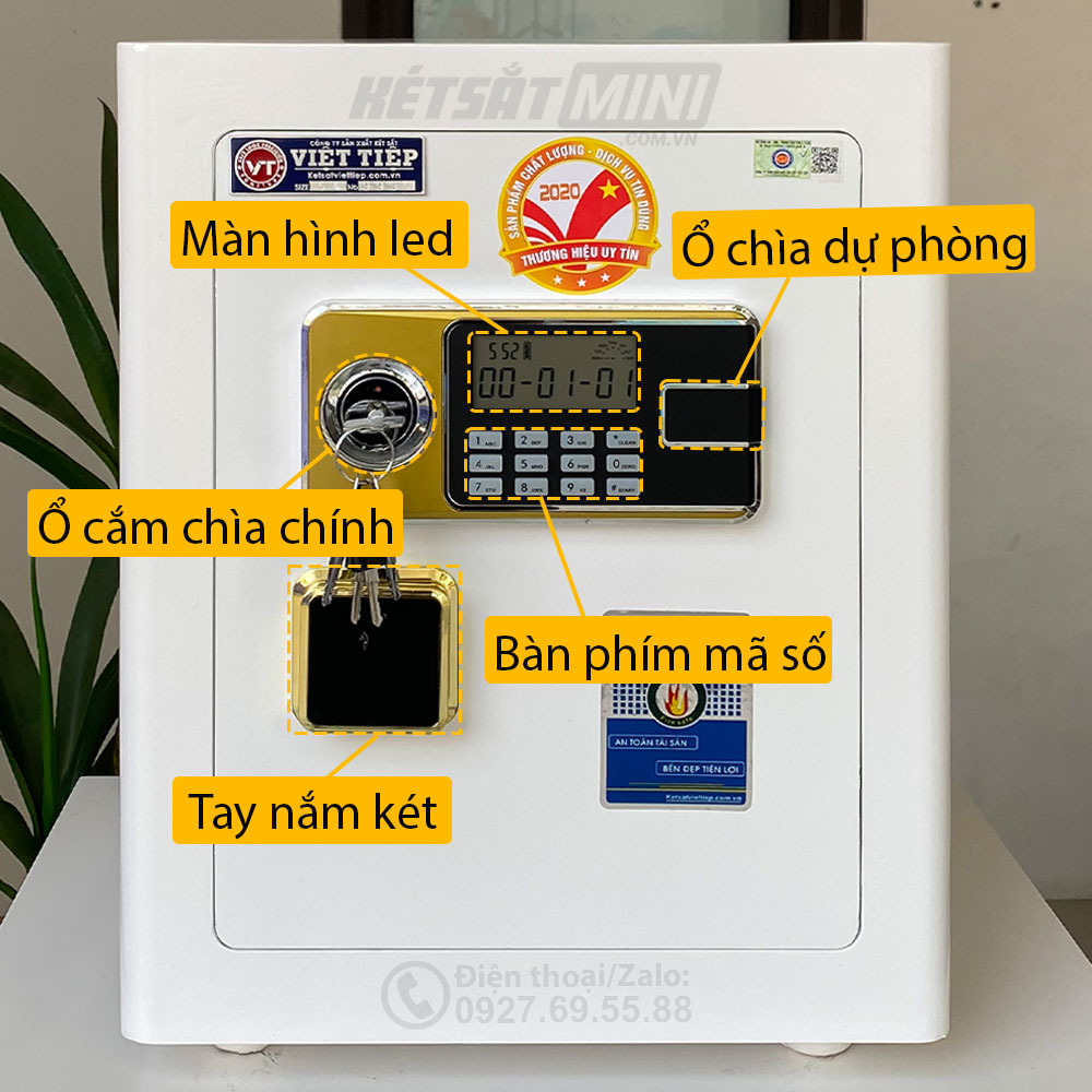 Hệ thống khoá điện tử của DT56 màu trắng. Hệ thống khoá điện tử của DT56 màu trắng.