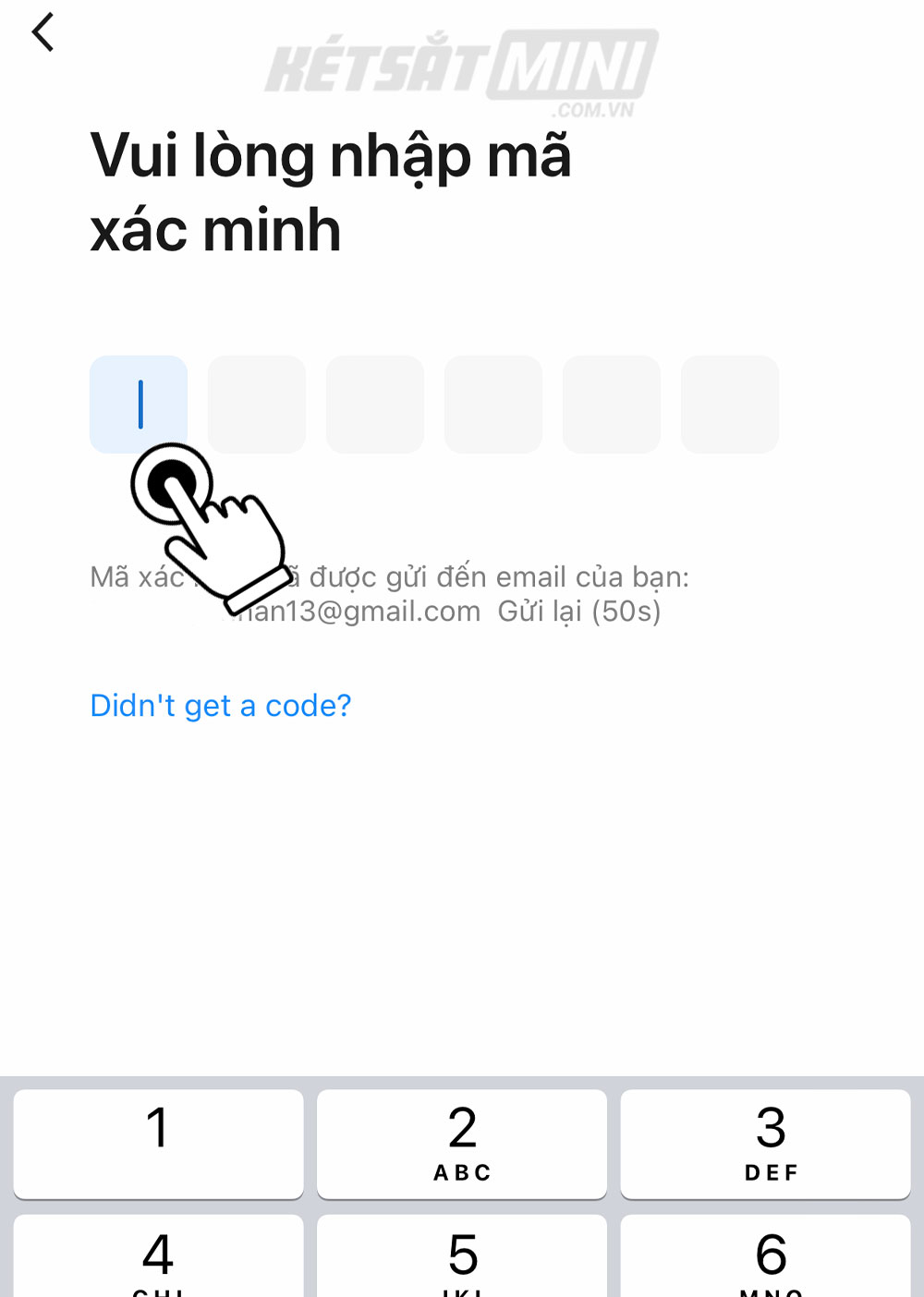 Nhập mã xác nhận. Nhập mã xác nhận.